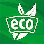 eco vector logo with floral patterns