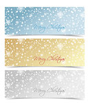 Set of winter christmas banners Vector illustration