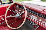 Interior of vintage car