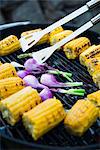 Vegetables on grill