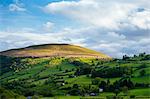 Usk Valley in afternoon, Brecon Beacons, Powys, Wales, UK