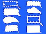 cloud chat icons collection - vector
