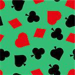 Vector seamless pattern of playing card suit