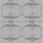 Design seamless monochrome illusion background. Abstract striped lines pattern. Vector art. No gradient