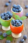 Fresh blueberries on wooden table