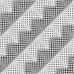 Design seamless monochrome diagonal zigzag pattern. Abstract convex textured background. Vector art. No gradient