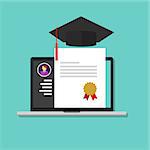 online degree laptop education college school graduate certificate