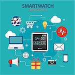 smart watch technology concept background