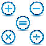Calculator icons set on a white background. Vector illustration