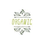 Hand-sketched typographic element.  Organic - product label on white background. Suitable for ads, signboards, packaging and identity and web designs.