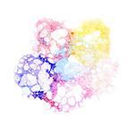 Abstract watercolor bubbles. Varicolored spot on white background. Vector illustration.