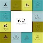 Vector illustration of Set of logos for a yoga studio
