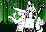 Dance Party and Nightlife - Background Illustration, Vector