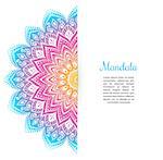 Vector illustration of Color Mandala background template