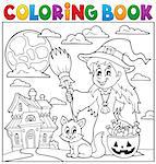 Coloring book Halloween thematics 1 - eps10 vector illustration.