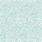 Seamless pattern - monochrome flower background in doodle style. Vector illustration.