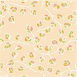 Vector light colorful branch seamless pattern background with decorative branches forming a floral texture.