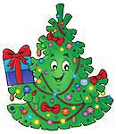 Christmas tree topic image 1 - eps10 vector illustration.