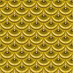 Seamless gold shiny river fish scales. Dragon scale. Brilliant background for design. Vector illustration eps 10