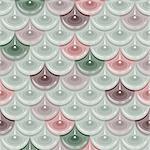 Seamless pastel river fish scales. Dragonscale. Brilliant background for design. Vector illustration eps 10