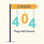 Page not found, 404 error. Vector illustration