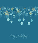 Vector background with Christmas ornaments, Christmas card