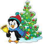 Christmas penguin topic image 3 - eps10 vector illustration.