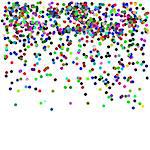 Colorful Falling Confetti Isolated on White Background