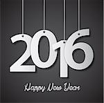 Happy new year 2016 creative greeting card design