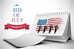 Independence day graphic against white background with vignette