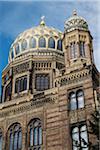 Close-up of the rooftop of the New Synagogue, Oranienburger Strasse, Belin-Mitte, Berlin, Germany.