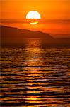 Sunset at Cape Maclear, UNESCO World Heritage Site, Lake Malawi, Malawi, Africa