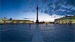 Palace Square, Alexander Column and the Hermitage, Winter Palace, UNESCO World Heritage Site, St. Petersburg, Russia, Europe