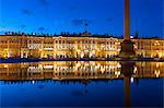 Alexander Column and the Hermitage, Winter Palace, Palace Square, UNESCO World Heritage Site, St. Petersburg, Russia, Europe