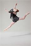 Ballet dancer in mid air