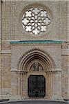 Entrance and Rose Window of Matthias Church, Budapest, Hungary