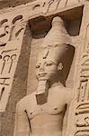 Rock-hewn statue of Ramses II, Hathor Temple of Queen Nefertari, Abu Simbel, UNESCO World Heritage Site, Egypt, North Africa, Africa