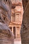 The Treasury as seen from the Siq, Petra, UNESCO World Heritage Site, Jordan, Middle East