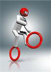 three dimensional cycling BMX symbol, olympic games