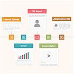 Timeline template with numbers, vector eps10 illustration