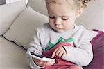 Little girl using smartphone