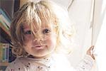 Little girl with messy hair, portrait