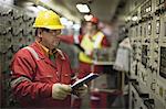 Worker checking machinery