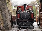 Steam engine Dafydd Lloyd George at Tan-y-Bwlch Station on the Ffestiniog Railway, Wales, United Kingdom, Europe