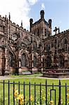 Chester Cathedral, tower from Southwest, Chester, Cheshire, England, United Kingdom, Europe