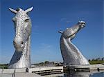 The Kelpies equine sculptures, Helix Park, Falkirk, Stirlingshire, Scotland, United Kingdom, Europe