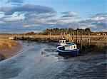 A view of the mooring at Thornham, Norfolk, England, United Kingdom, Europe