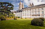 Looking across the gardens of Musee des Beaux Arts with Saint Gatien cathedral behind, Tours, Indre et Loire, Centre, France, Europe
