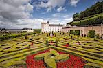 The beautiful castle and gardens at Villandry, UNESCO World Heritage Site, Indre et Loire, Centre, France, Europe