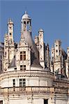 Detail shot of the roof of the Chateau de Chambord, UNESCO World Heritage Site, Loir-et-Cher, Centre, France, Europe